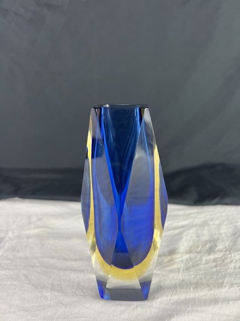 original Murano Blue Glass Small Vase (1 of 3)