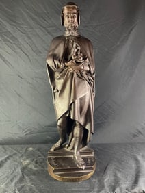 Michelangelo by Albert Ernest Carrier (1824-1887) dated with foundry mark