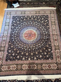 Very Fine Silk and Wool Persian Rug