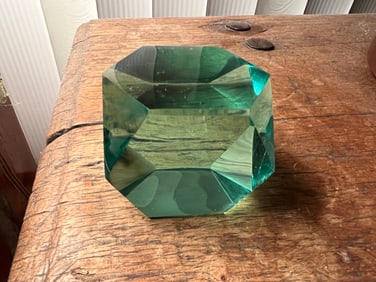 Art deco glass paper weight