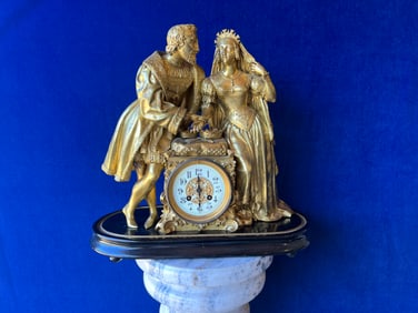 Bronze Ormolu mantle clock Charles V of France