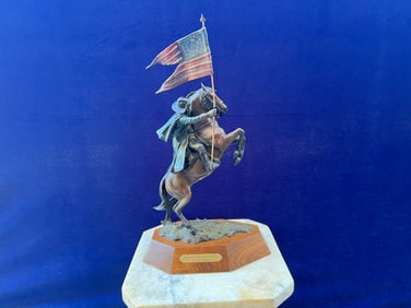 Chris Navarro Bronze civil war Sculpture and the book low reserve