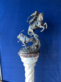 Elie Hazak dark patina signed and numbered fantastic subject and all in the air