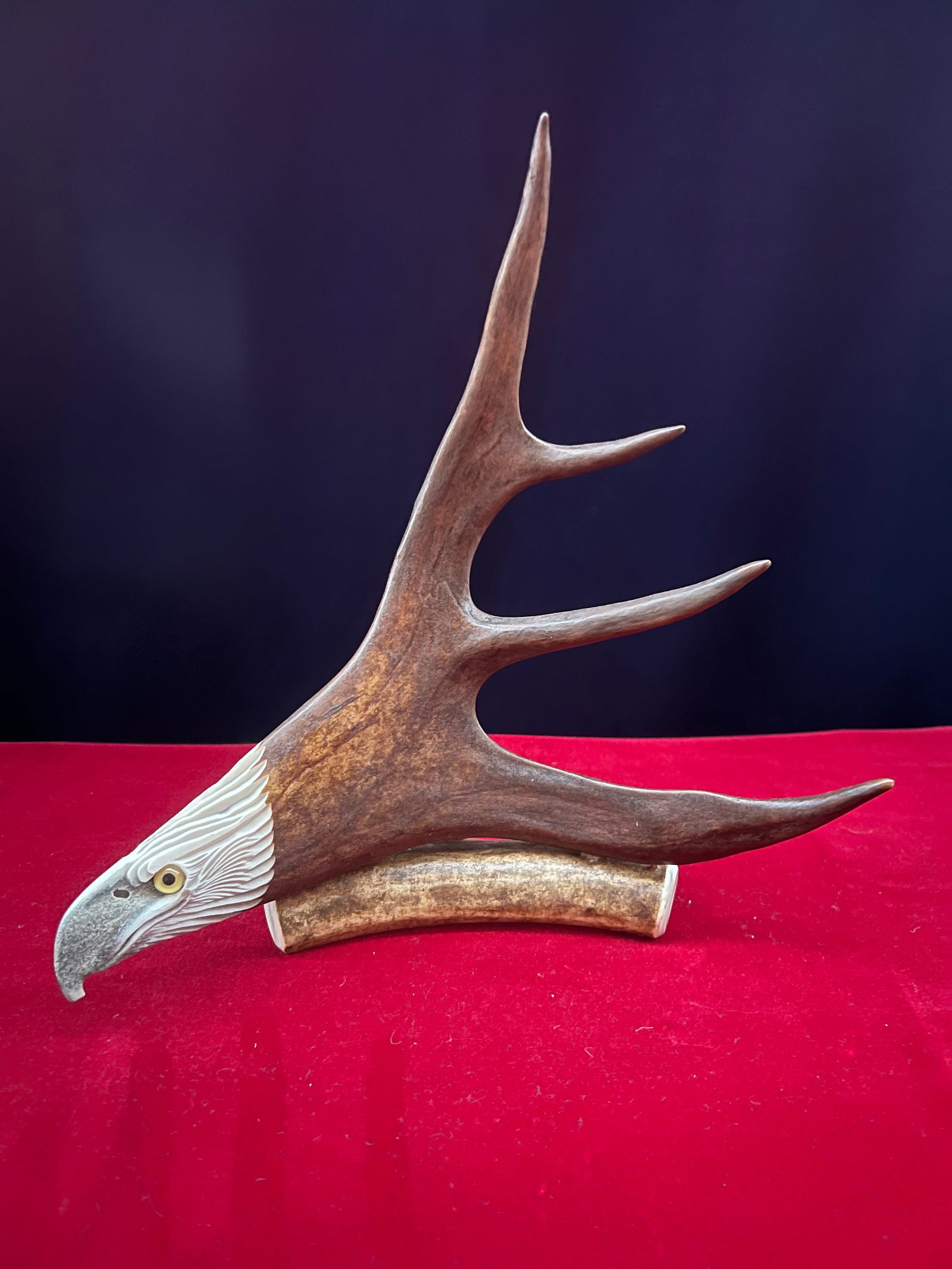 Bob Merry Carved Caribou Antler (1 of 5)