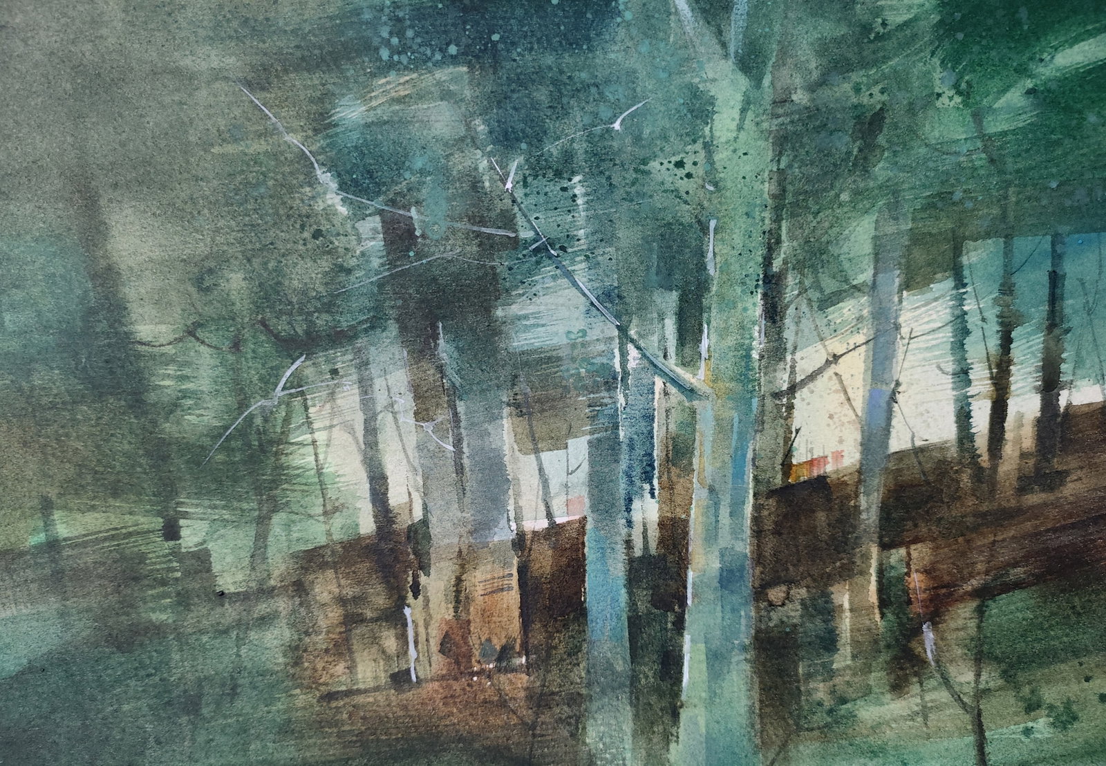 Song Shuyu Landscape Watercolor Unmounted 2018: Song Shuyu is one of the leading figures in Contemporary Chinese Watercolor Painting. His watercolor work titled, "Fading?Years" won the Excellence Award at the 9th National Fine Arts Exhibition, an e