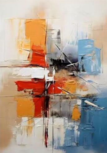 Zhang Kai Abstract Art in Oil on Canvas Unmounted: Zhang Kai is a member of the China Artists Association and a committee member of the Oil Painting Art Committee of the HuNan Provincial Artists Association. He has long been dedicated to oil painting,