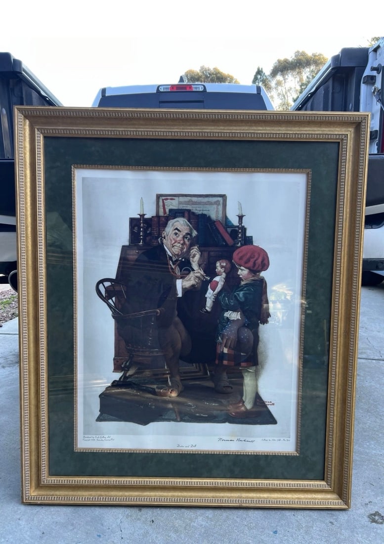 Norman Rockwell early signed Litho with certificate (1 of 8)