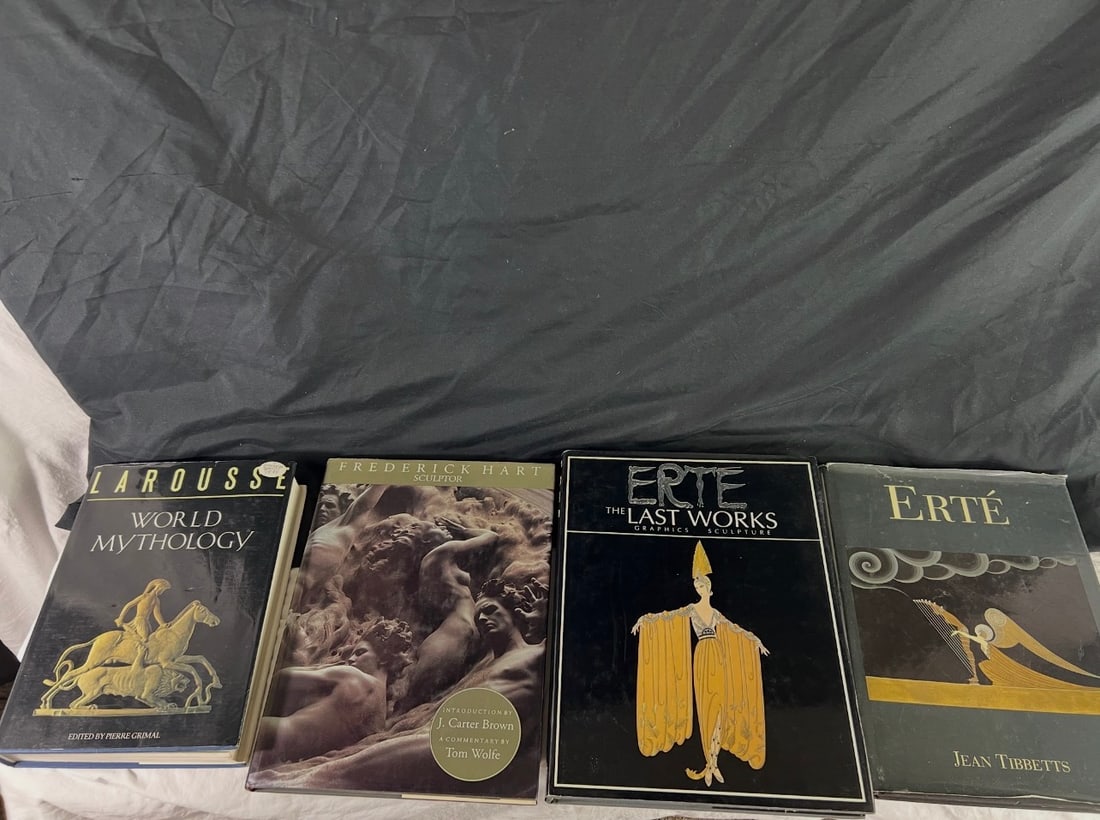 Large quantity bronze sculpture books, Erte, Barye, Frederick Hart (1 of 3)