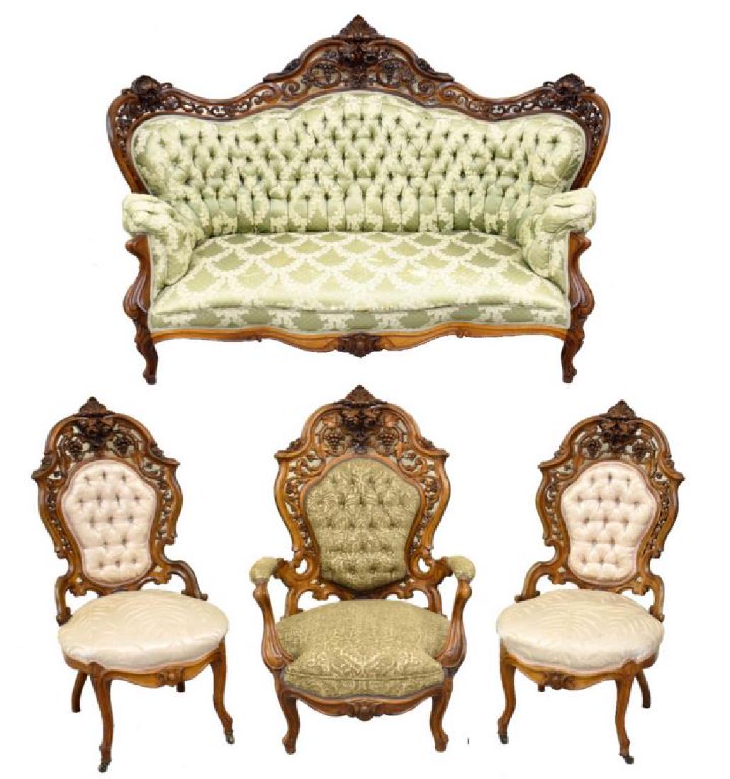 SPECTACULAR J & JW MEEKS PARLOR SET (1 of 12)