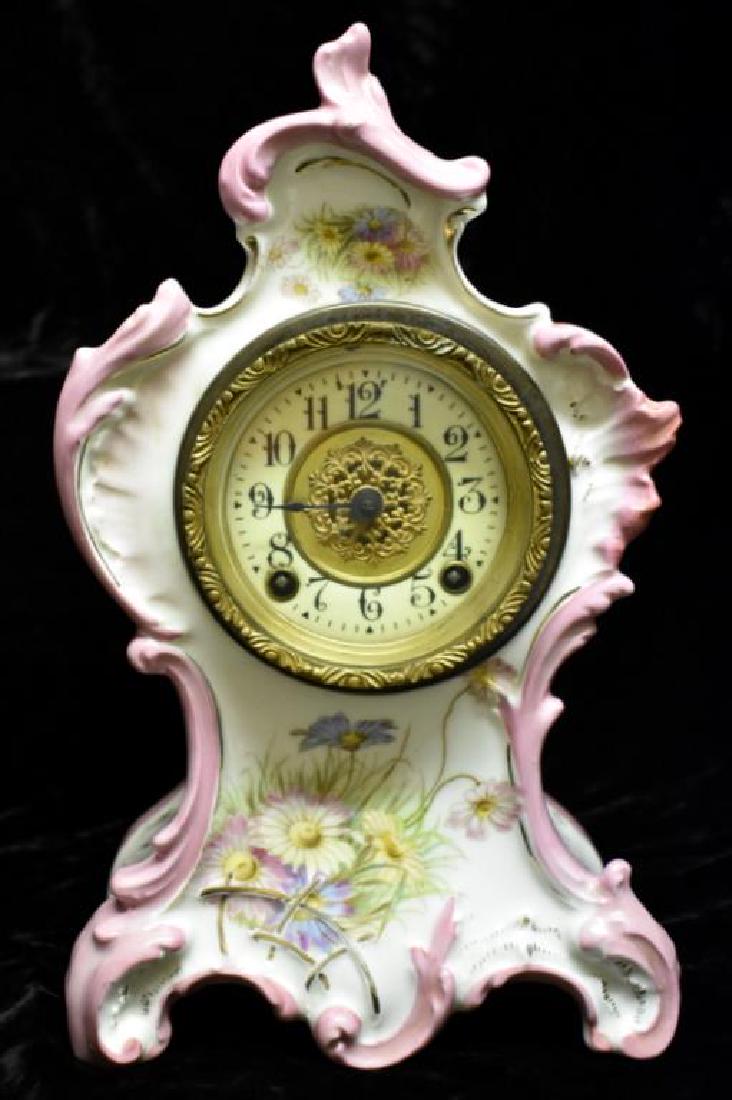 NEW HAVEN PORCELAIN MANTEL CLOCK (1 of 7)