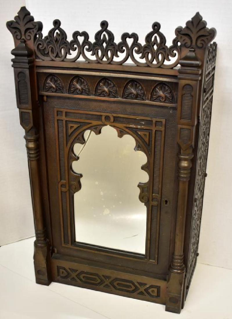 CIRCA 1900 MINIATURE METAL CABINET (1 of 6)
