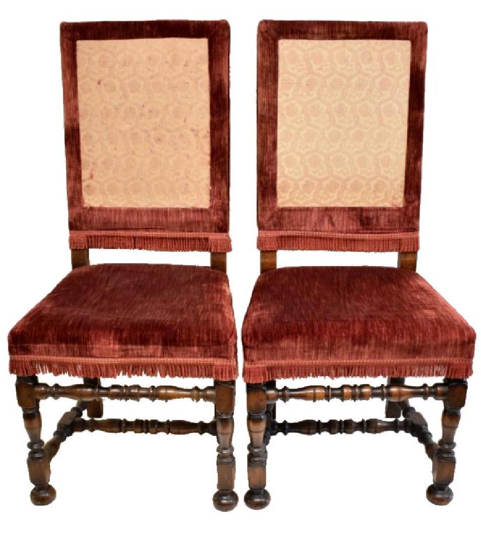 ANTIQUE PAIR OF STRAIGHT BACK CHAIRS