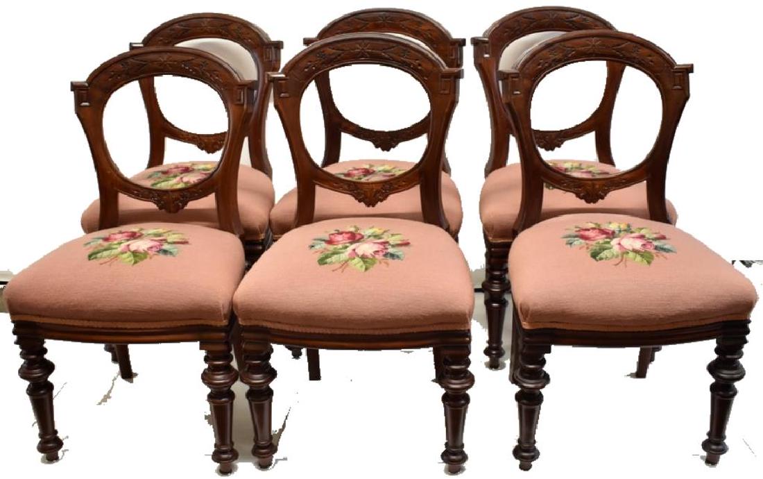 SET OF SIX MAHOGANY DINING CHAIRS (1 of 7)