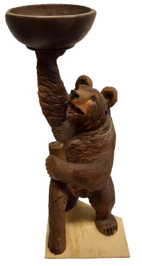 BLACK FOREST CARVED BEAR CIGAR HOLDER