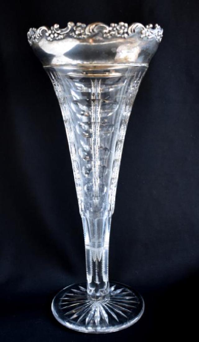 MAUSER CRYSTAL & STERLING SILVER VASE (1 of 3)
