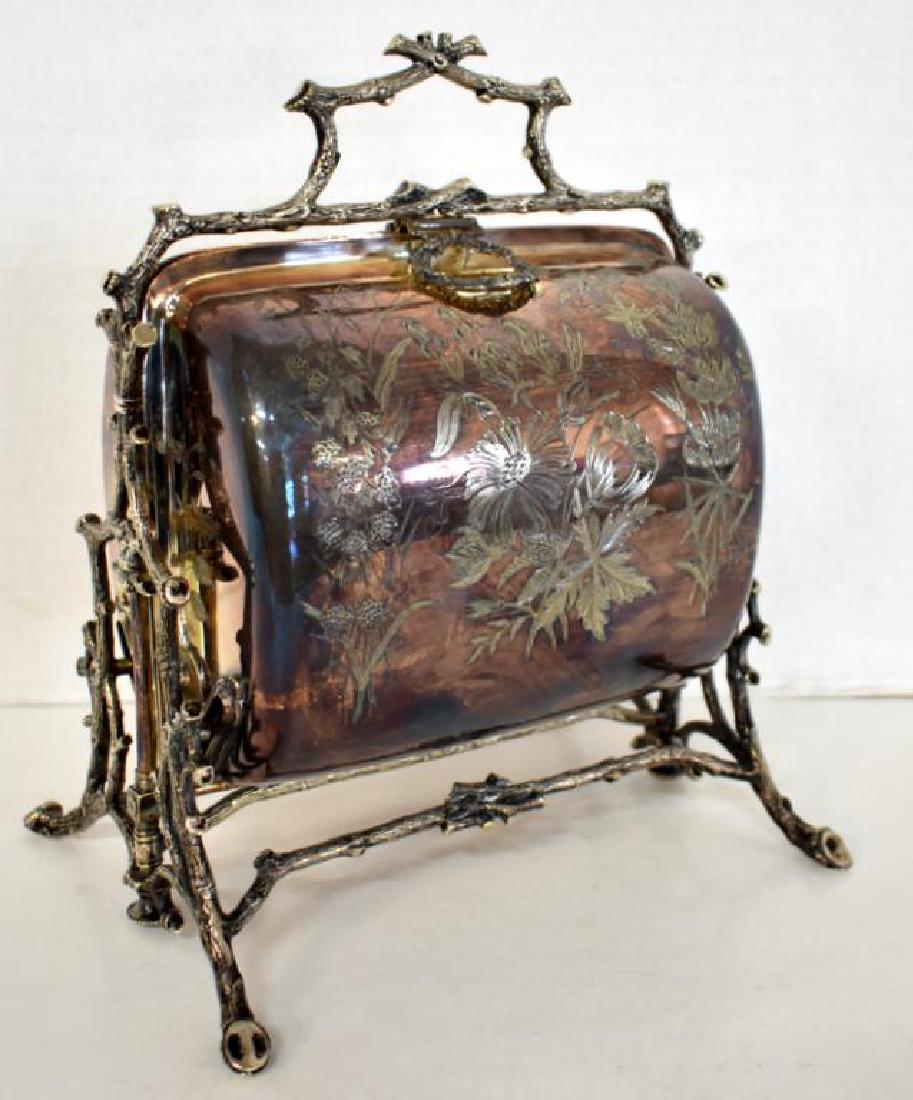 VICTORIAN SILVERPLATE BUN WARMER (1 of 5)