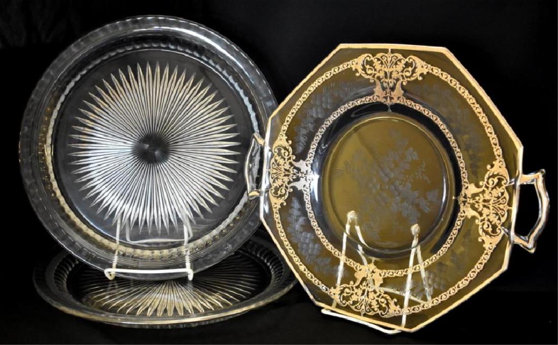 THREE GLASS PLATTERS (1 of 3)