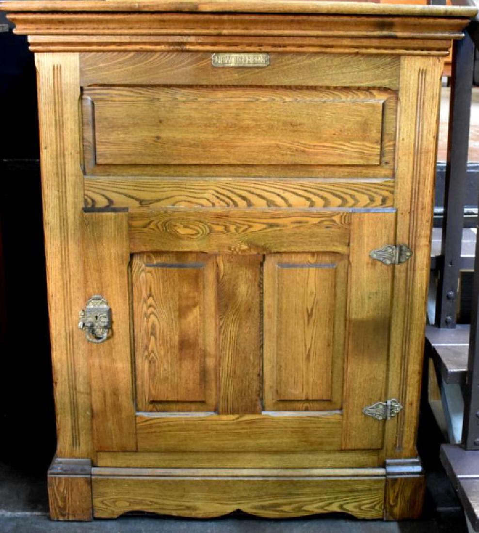 ANTIQUE OAK ICE BOX