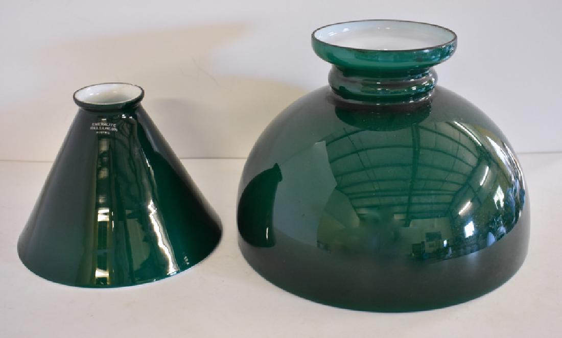 TWO ANTIQUE EMERALITE LAMP SHADES (1 of 3)