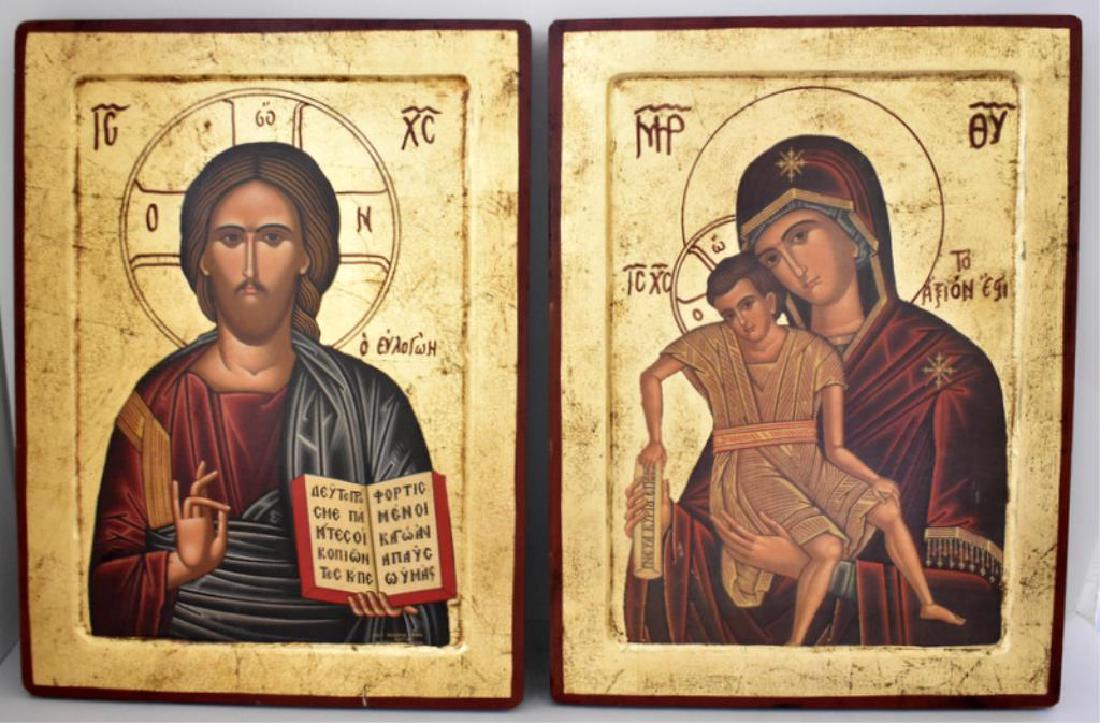 TWO RUSSIAN ORTHODOX RELIGIOUS ICONS (1 of 4)