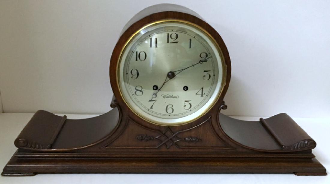 WALTHAM TAMBOUR STYLE MANTEL CLOCK (1 of 5)