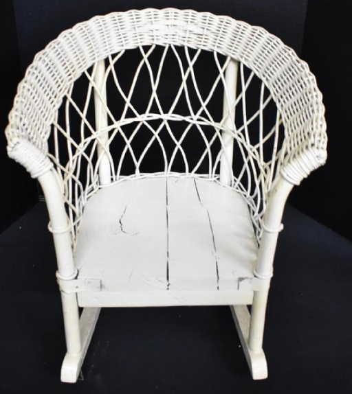 ANTIQUE WICKER CHILD'S ROCKING CHAIR ANTIQUE WICKER CHILD'S ROCKING CHAIR. See Sold Price - ANTIQUE WICKER CHILD'S ROCKING CHAIR