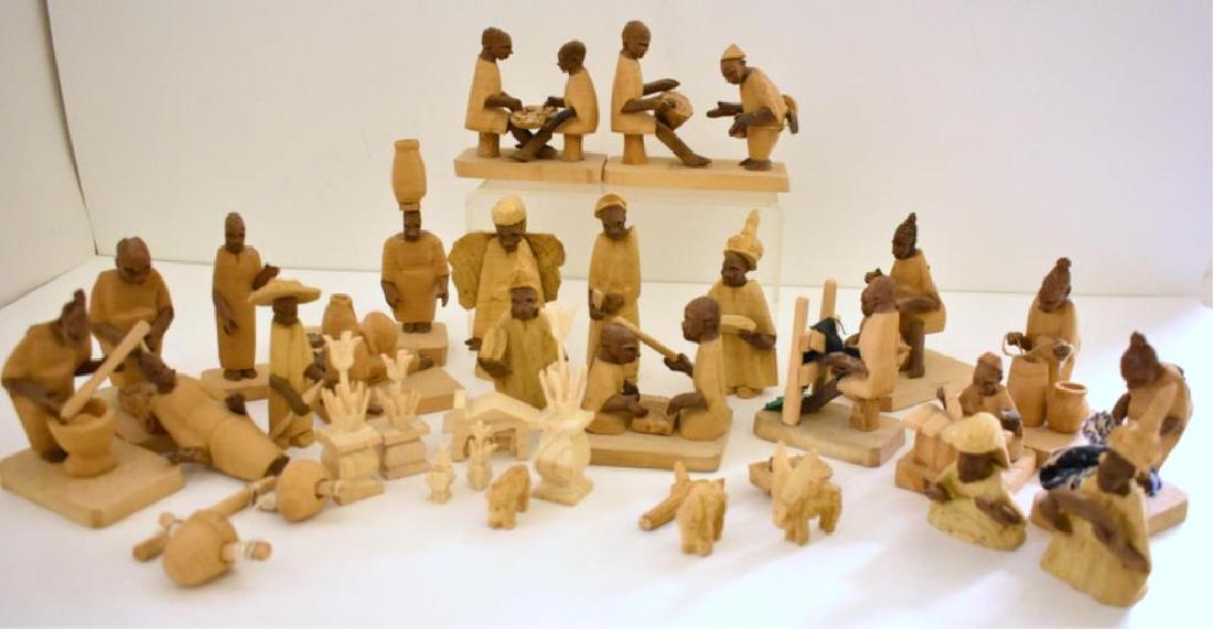 AFRICAN WOOD-CARVED FIGURINES (1 of 6)