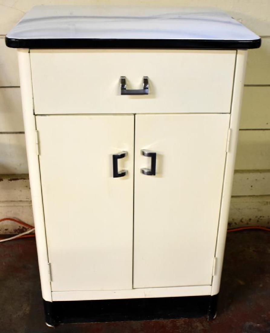 VINTAGE ENAMEL KITCHEN CABINET (1 of 5)
