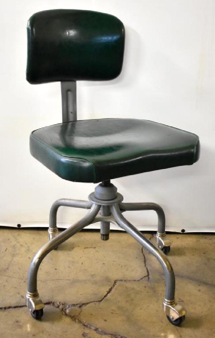MID CENTURY SWIVEL CHROME OFFICE CHAIR (1 of 4)