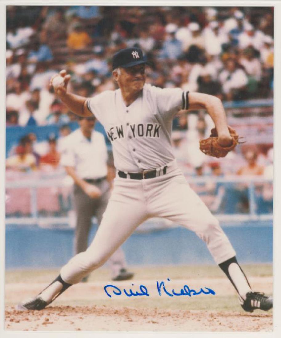 AUTOGRAPHED PHOTO OF NEW YORK YANKEES PHIL NIEKRO (1 of 3)