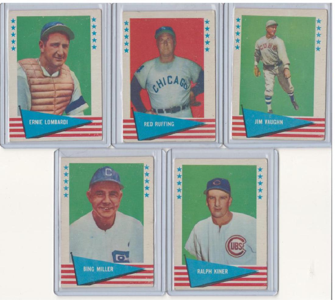 FIVE 1961 FLEER "BASEBALL GREATS" CARDS (1 of 2)