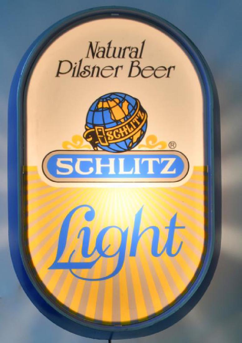 VINTAGE SCHLITZ LIGHT BEER LIGHT UP SIGN (1 of 1)