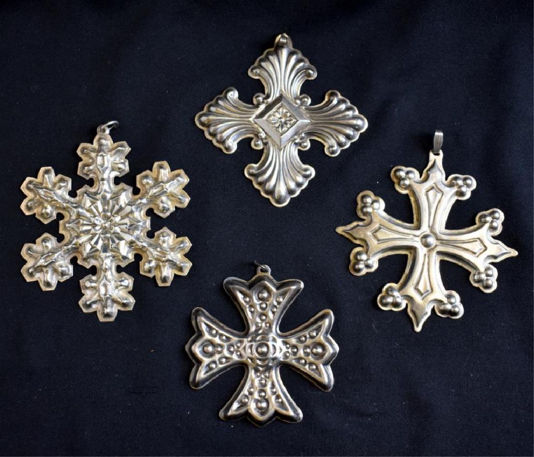 4 VINTAGE STERLING SILVER CHRISTMAS ORNAMENTS (1 of 10)