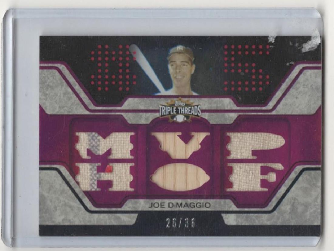 TOPPS TRIPLE THREADS JOE DiMAGGIO CARD (1 of 2)
