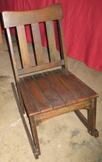 Signed Limberts Rocker: Oak with original finish.