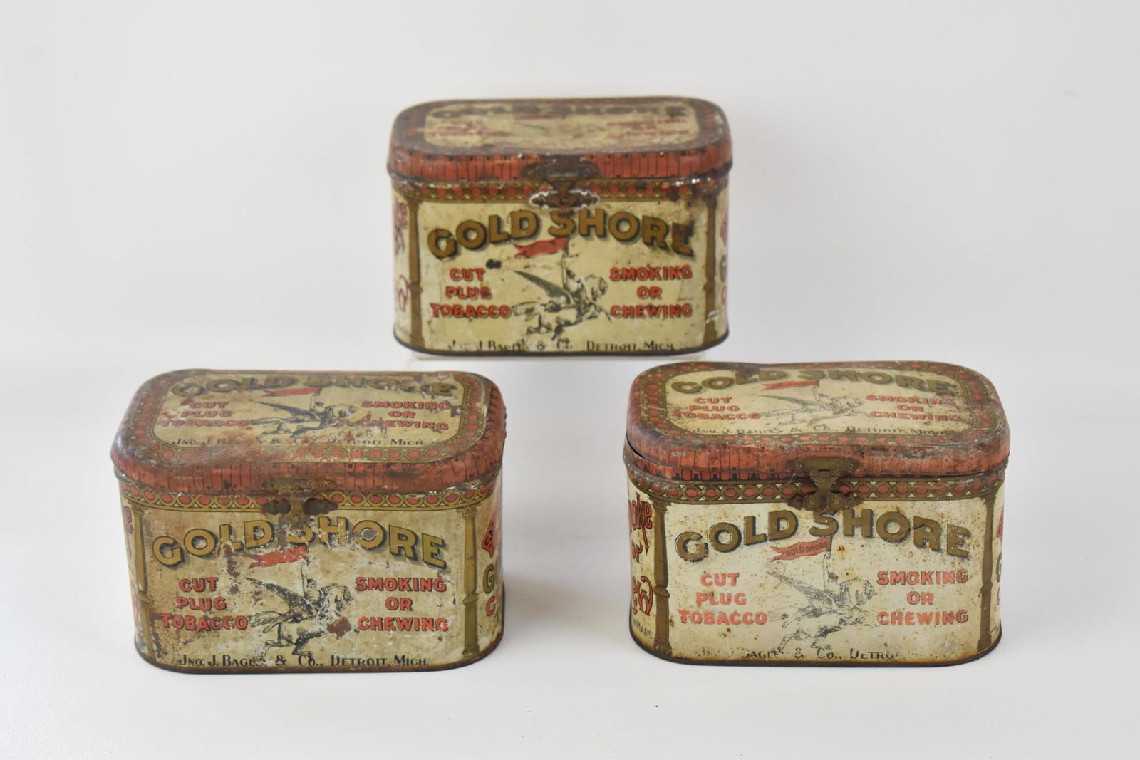 GOLD SHORE CUT PLUG TOBACCO TINS (1 of 4)