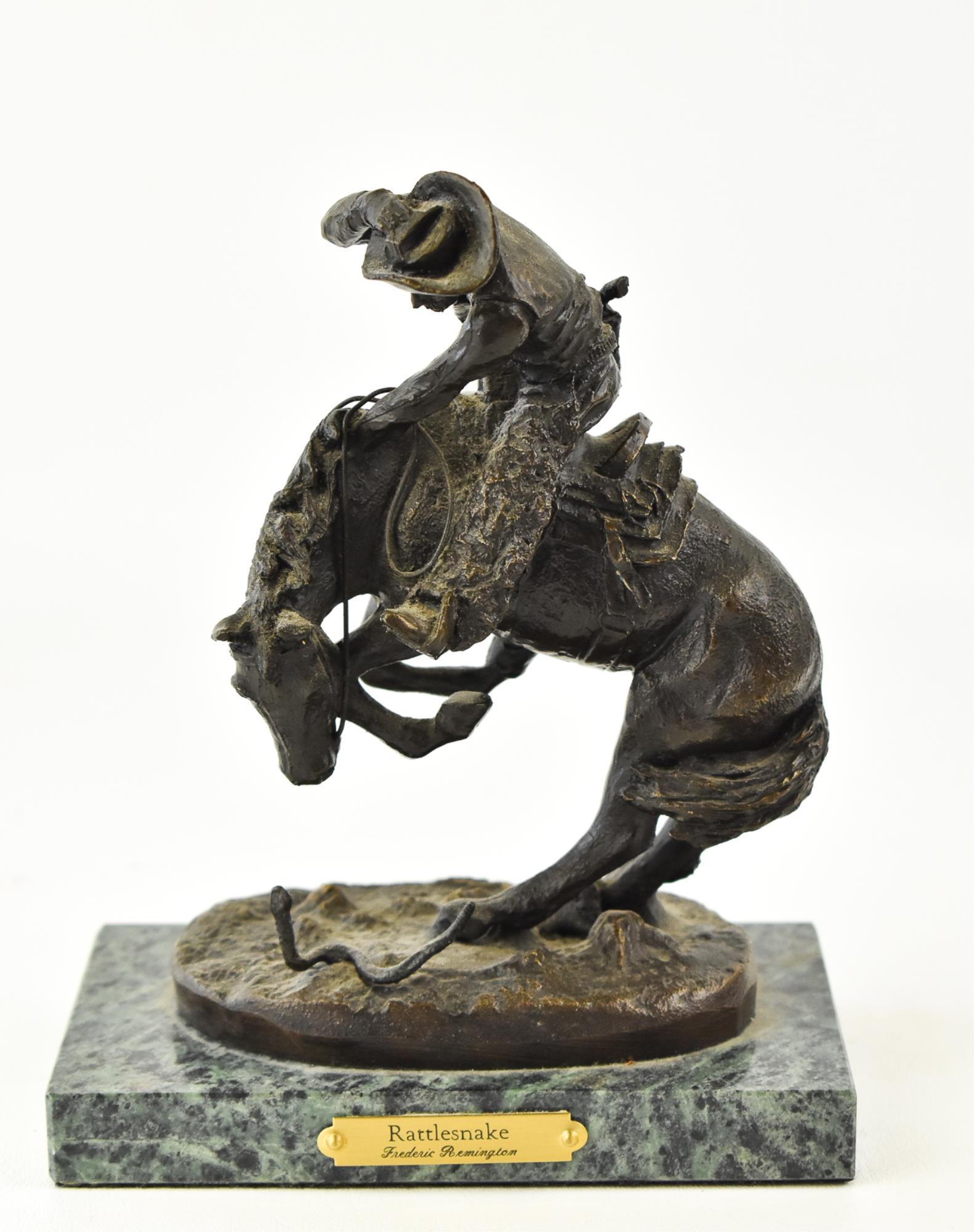 F. Remington "the Rattlesnake" Bronze Statue Auction