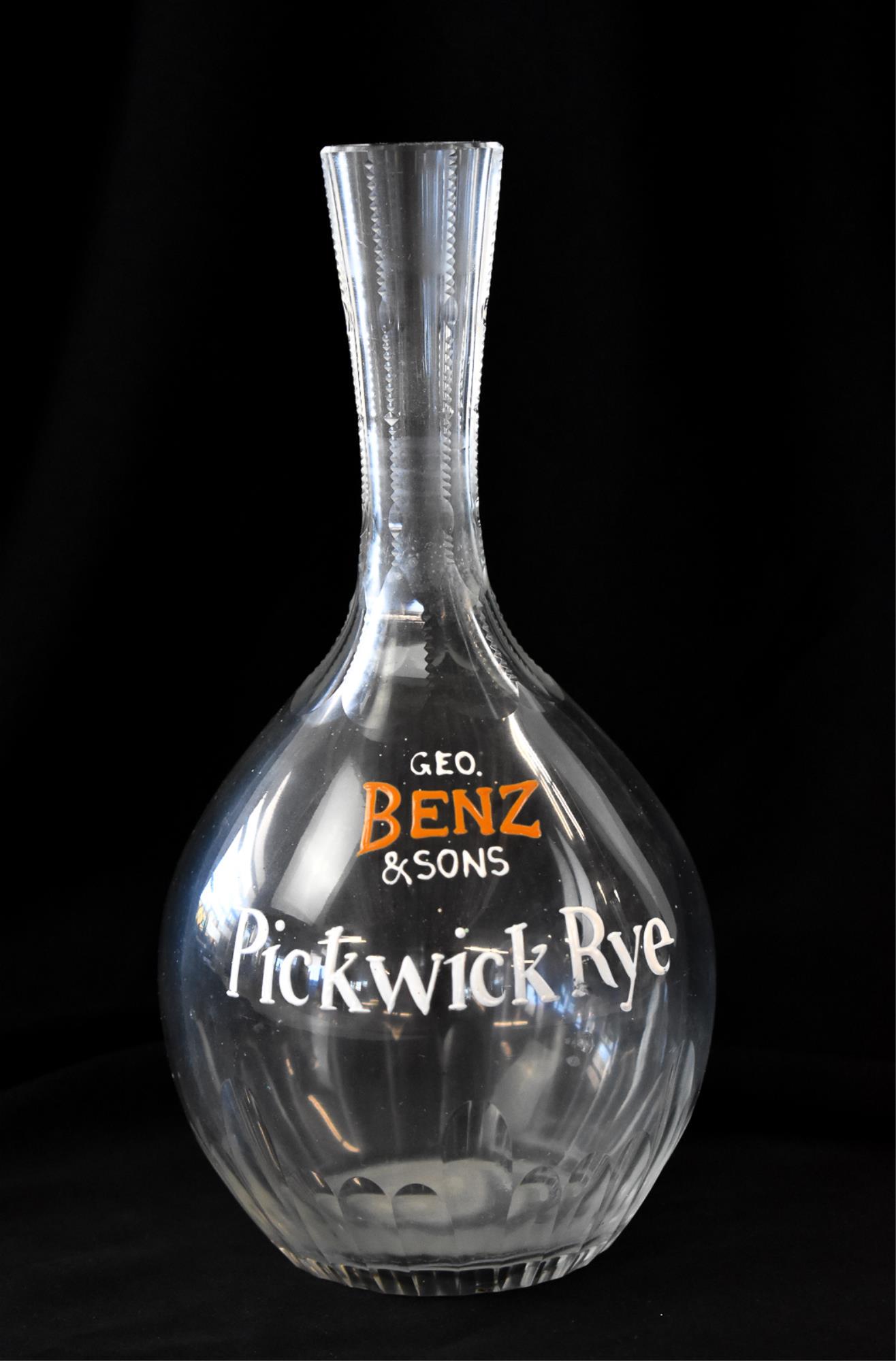 GEO BENZ & SONS PRE-PROHIBITION BACK BAR BOTTLE (1 of 2)