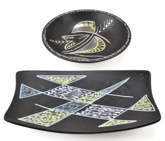 SØHOLM BORNHOLM DANISH STONEWARE PLATTER & BOWL