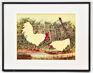RAE STAMM LIMITED EDITION 'CHICKENS' ART