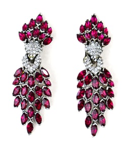 BEN-AMUN RHINESTONE DROP EARRINGS