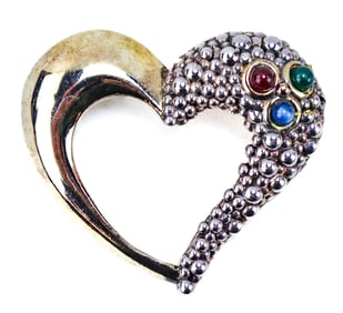 1980s BRIAN BERGNER HEART BROOCH