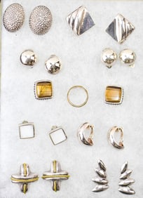 STERLING SILVER CLIP-ON EARRINGS ASSORTMENT