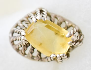 FRANCES GABE SILVER & CITRINE RING