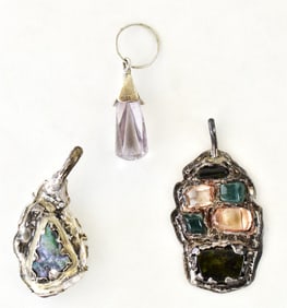 FRANCES GABE SILVER PENDANTS