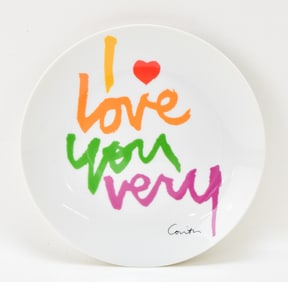 "I LOVE YOU VERY" DECORATIVE PLATE BY CORITA