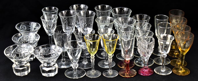 COLLECTION OF CORDIAL GLASSES