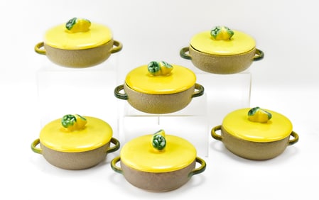 1940s WINFIELD PASADENA POTTERY CASSEROLE BOWLS