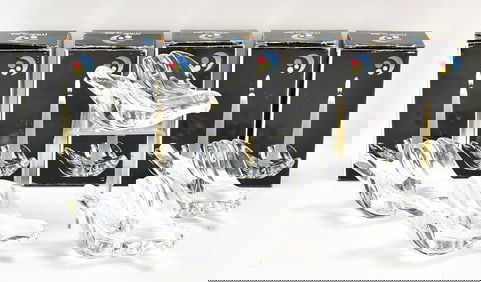 MARC AUREL MID-CENTURY CRYSTAL CANDLEHOLDERS