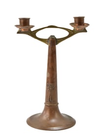 ARTS & CRAFTS COPPER CANDLESTICK